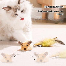 Electric Rechargeable Cat Mouse Toy – Interactive Touch-Activated Running Mouse with Obstacle Avoidance & Feather Tail | USB Charging | Smart Motion Cat Chase Toy