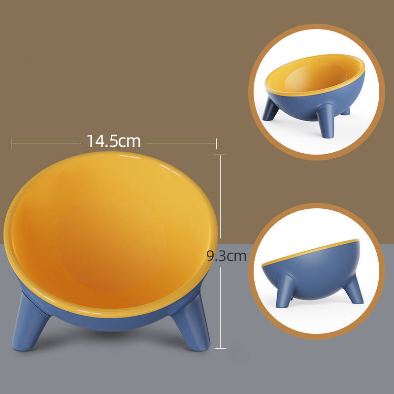 Tilted Cat & Dog Bowl with Stand – Ergonomic 15° Pet Feeder