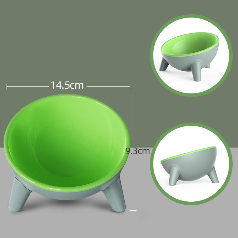 Tilted Cat & Dog Bowl with Stand – Ergonomic 15° Pet Feeder