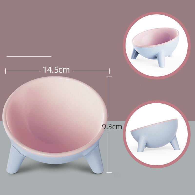 Tilted Cat & Dog Bowl with Stand – Ergonomic 15° Pet Feeder