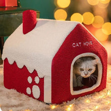 Cozy Christmas Cat Home