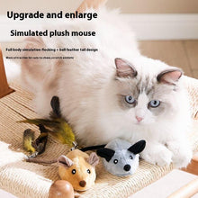 Electric Rechargeable Cat Mouse Toy – Interactive Touch-Activated Running Mouse with Obstacle Avoidance & Feather Tail | USB Charging | Smart Motion Cat Chase Toy