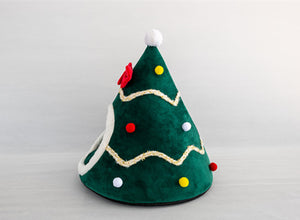 Christmas Hat Pet Nest – Warm Winter Cat & Dog Bed