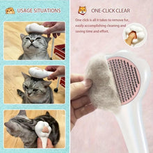 Paw-Shaped Pet Grooming Brush – Self-Cleaning Cat & Dog Hair Removal Comb for Shedding, Detangling & Massage | Gentle Pet Deshedding Tool with One-Click Clean