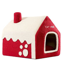 Cozy Christmas Cat Home