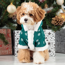 Christmas Fleece-Lined Dog Coat