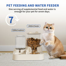 Automatic Pet Feeder & Water Dispenser – 2-in-1 Transparent 2000ml Food + 1500ml Water Auto Refilling System for Cats & Dogs