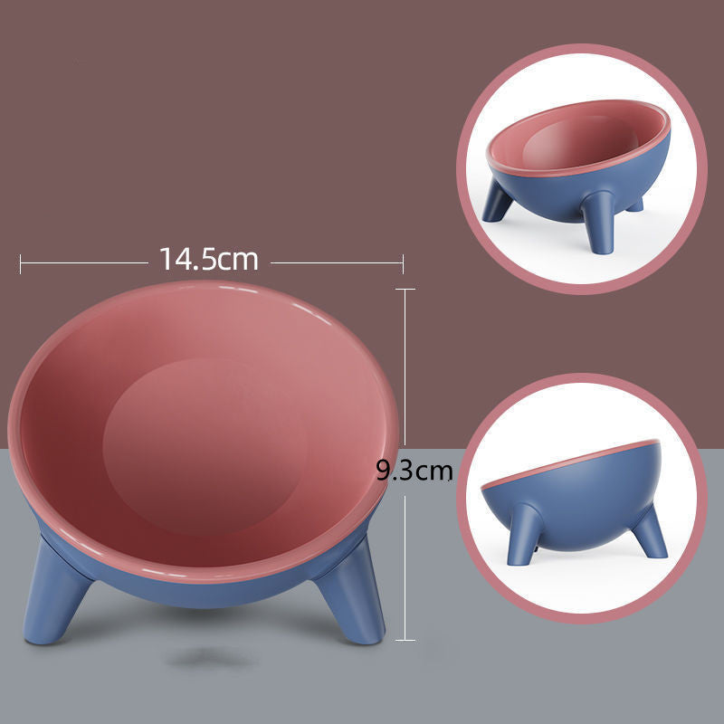 Tilted Cat & Dog Bowl with Stand – Ergonomic 15° Pet Feeder