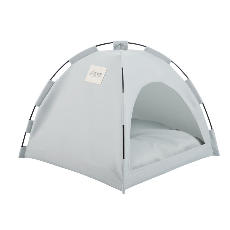 Foldable Pet Tent Bed – Cozy Indoor & Outdoor Cat & Dog House with Cushion