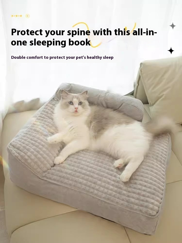 All-Season Pet Sofa Bed Removable Washable & Ultra-Cozy for Cats & Dogs